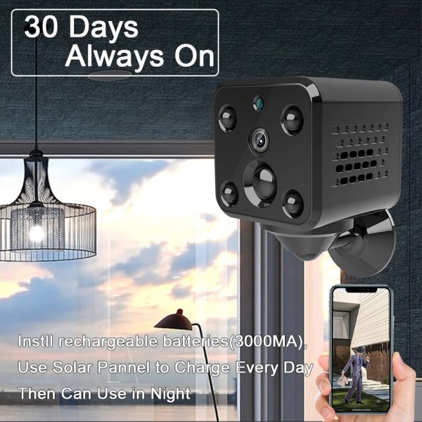 4K 4G SIM Card Battery Mini Camera Built in 3000mAh Battery IR Night Surveillance Home Security Video Protection Baby Monitor - Image 2