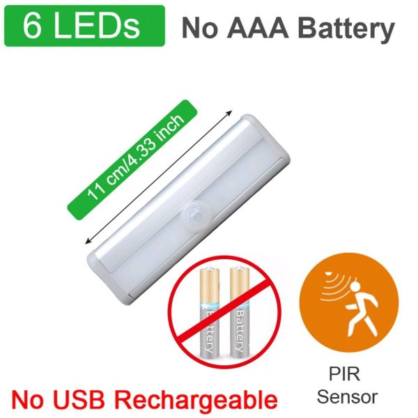Ultra thin LED Light Under Cabinet Light Motion Sensor light Closet Light Cabinet Kitchen Bedroom Wardrobe Lighting Night light - Image 5