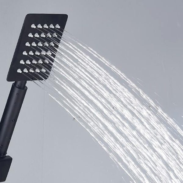 Black Bathroom Shower Set Household Copper Shower Faucet Wall-mounted Bathtub Faucet Rain Shower - Image 4