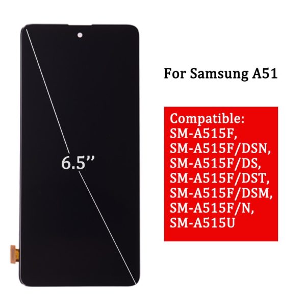 6.5‘’ LCD Display For Samsung Galaxy A51 LCD A515 A515F A515F/DS A515FD Touch Screen with Frame Digitizer Assembly - Image 3