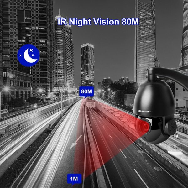 4K 8MP 5MP IP Camera Outdoor PTZ POE 30X Zoom H.265 Dome Speed Night Vision IR 80M CCTV Camera Hikvision Protocol Compatible - Image 4