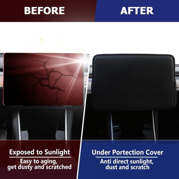For Tesla Model 3 Y Center Console Screen Protect Cover Display Protector Navigation Shield Sun Protection Car Dust Accessories - Image 3