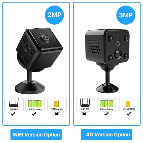 4K 4G SIM Card Battery Mini Camera Built in 3000mAh Battery IR Night Surveillance Home Security Video Protection Baby Monitor - Image 4