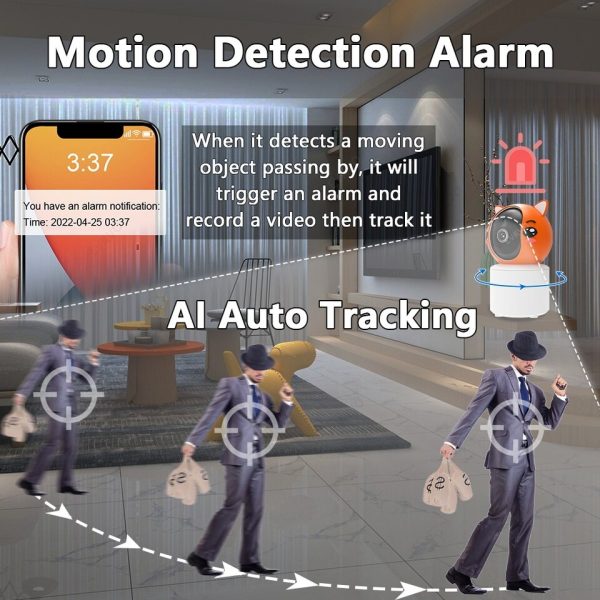 5G WiFi Surveillance Camera Tuya Smart Life CCTV PTZ IP Camera Color Night Vision Smart Tracking Wireless Video - Image 6