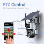 4K 8MP Solar Camera 360° PTZ 10X Zoom 4G SIM /WIFI Security Outdoor Camera  Humanoid Tracking Color Night Vision Cam