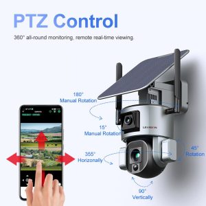 4K 8MP Solar Camera 360° PTZ 10X Zoom 4G SIM /WIFI Security Outdoor Camera  Humanoid Tracking Color Night Vision Cam