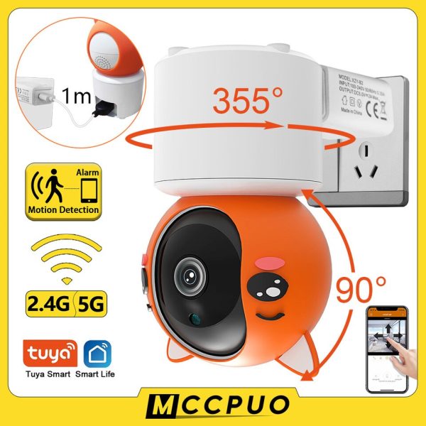 5G WiFi Surveillance Camera Tuya Smart Life CCTV PTZ IP Camera Color Night Vision Smart Tracking Wireless Video - Image 2