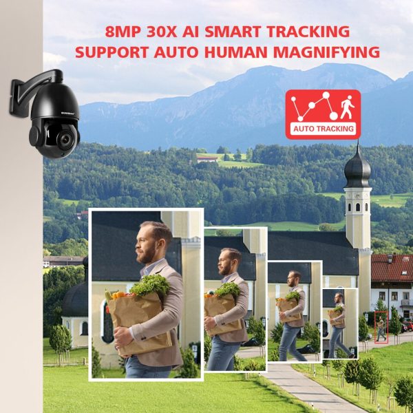 4K 8MP 5MP IP Camera Outdoor PTZ POE 30X Zoom H.265 Dome Speed Night Vision IR 80M CCTV Camera Hikvision Protocol Compatible - Image 2