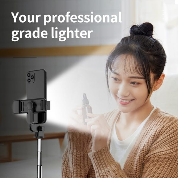 New 3 In 1 Wireless Selfie Tripod With Fill Light Bluetooth Shutter Remote Control Portable Foldable Monopod For Smart Phone - Image 2