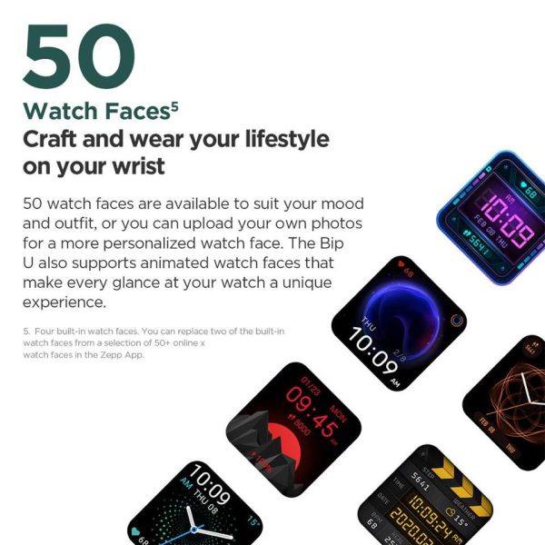 Amazfit Bip U Pro GPS Smartwatch Color Screen 31g 5 ATM Water-resistance 60+ Sports Mode Smart Watch for Android - Image 5