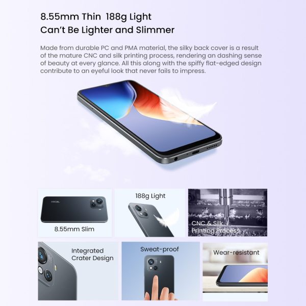 Smartphone Android 8GB+128GB Blackview Oscal C80 Global Version Octa Core Fast Charging 50MP Camera 5180mAh mobile Cell phone - Image 5
