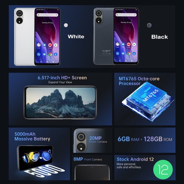 Cubot P60 New Phone 6.517 Inch Display Smartphone Android 12 Octa-Core MT6765 Cellphones 5000mAh Battery Dual SIM 20MP Camera - Image 3