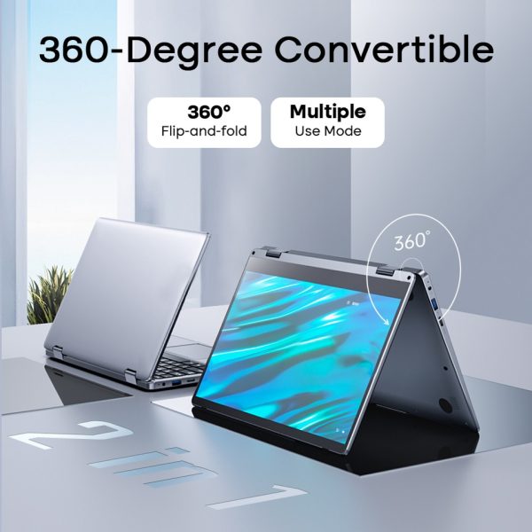 DERE V10 Laptop 11.6" Touch Screen Laptop 12GB RAM 512GB SSD 360° Flip Fold Intel Celeron N4000 Windows 11 Computer Notebook - Image 4