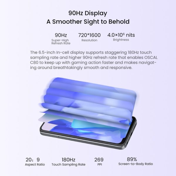 Smartphone Android 8GB+128GB Blackview Oscal C80 Global Version Octa Core Fast Charging 50MP Camera 5180mAh mobile Cell phone - Image 12