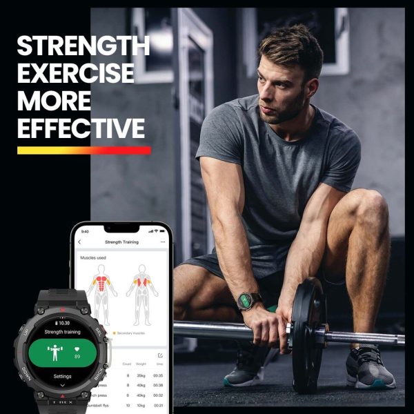 New Amazfit T Rex 2 Smartwatch T-Rex 2  Dual Band Route Import 150+Built-in Sports Modes Smart Watch - Image 5