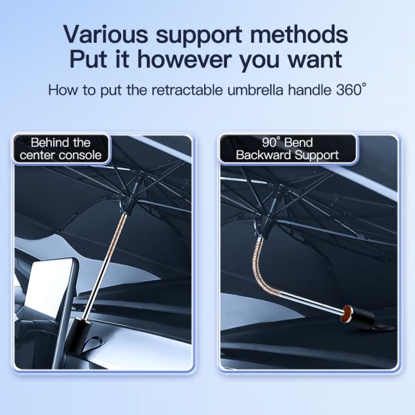 For Tesla Model 3 Model Y Car Windshled Front Sunshades 360℃ Rotate Car UV Cover Sunshade 2022 Car Accessories Sun Visor - Image 5