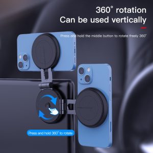 Hidden Magnetic Car Phone Holder For Tesla Model Y 3 Wireless Charger 360 Rotation Car Mobile Phone Stand Support For iPhone