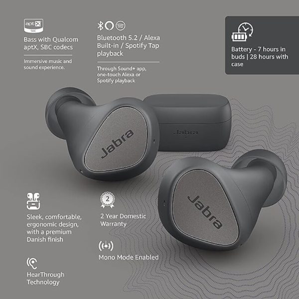 Jabra Elite 3 Earbuds - Noise Isolating Bluetooth In Ear Sweatproof Headphones with Long Battery Life for True Wireless Ca - Image 8