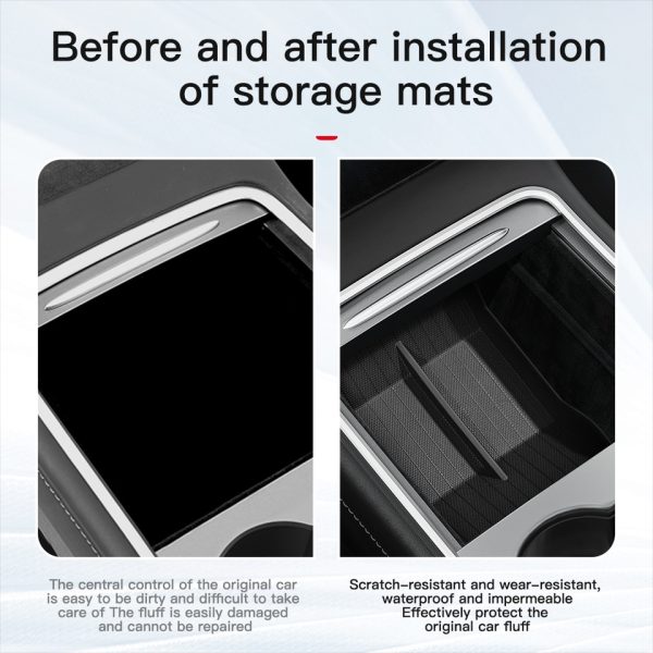 Full TPE Central Control Storage Box For Tesla Model 3 Model Y  Center Console Armrest Front Rear Organizer Storage Box Case - Image 3