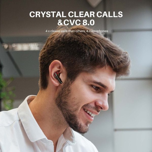 Tribit FlyBuds C1 True Wireless Earbuds Bluetooth Earphones Bluetooth 5.2 4 Mics 50H Playtime Clear Calls Volume Control - Image 4