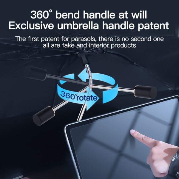 For Tesla Model 3 Model Y Car Windshled Front Sunshades 360℃ Rotate Car UV Cover Sunshade 2022 Car Accessories Sun Visor - Image 3