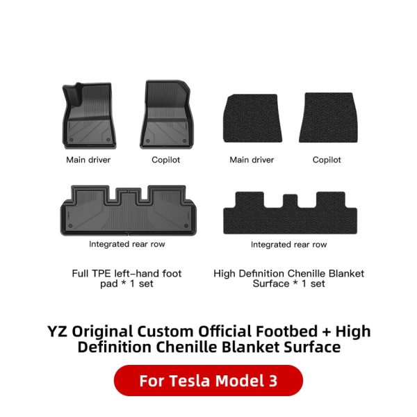 For Tesla Floor Mats Model 3 Y 2021-2023 Car Four Seasons Waterproof Non-slip Floor Mat NEW  TPE Special Car Accessories - Image 4