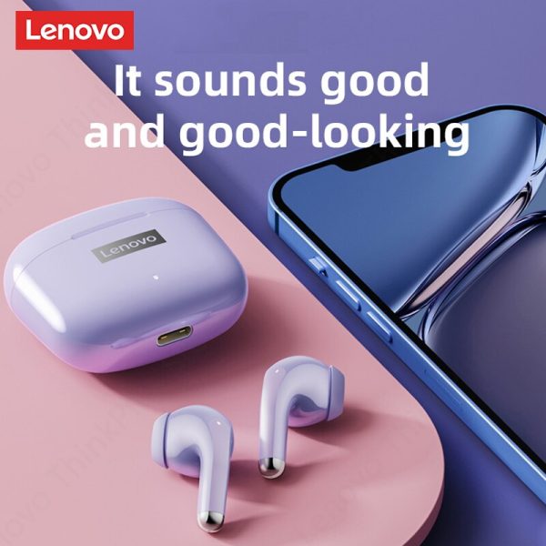 Lenovo LP40 Pro Earphones Bluetooth 5.0 Wireless Sports Headphone Waterproof Earbuds with Mic Touch Control TWS Headset - Image 10