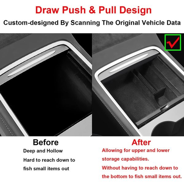 For Tesla Model 3 Model Y Center Console Organizer for TESLA Car Model3modelY Armrest Hidden Storage Box Interior Accessories - Image 7