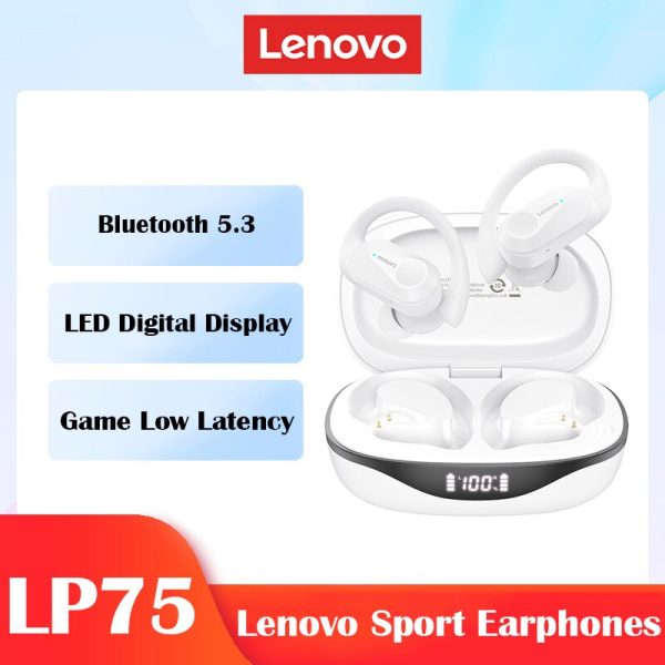 Lenovo LP75 Bluetooth 5.3 Earphones TWS Wireless Sport Headphones LED Digital Display HiFi Stereo Noise Reduction Gaming Earbuds - Image 6