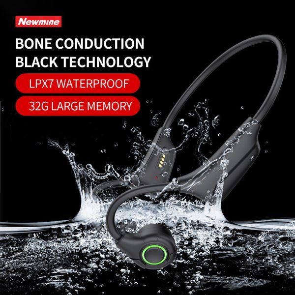 Newmine GE06 Upgraded New Bone Conduction Bluetooth Headset Waterproof Sweat Running Belt Memory Is Not in the Ear - Image 3