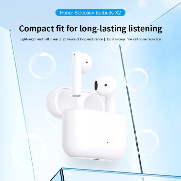 Honor Choice Earbuds X2 TWS True Wireless Earphones Bluetooth 5.2 Semi-In-Ear Bio Headphones Low-Lag Game Mode with Microphone - Image 2