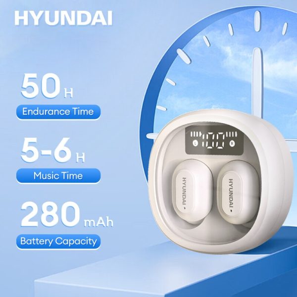 HYUNDAI HY-T11 Bluetooth Earphones LED Display Sport Earbuds Gaming Low Latency Headphones Noise Reduction Headset with Mic - Image 3
