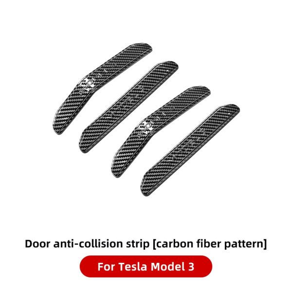 YZ For Tesla Model 3 Model Y Car Door Anti-collision Strip ABS Paint Body Anti Scratch Sticker Modification Accessories