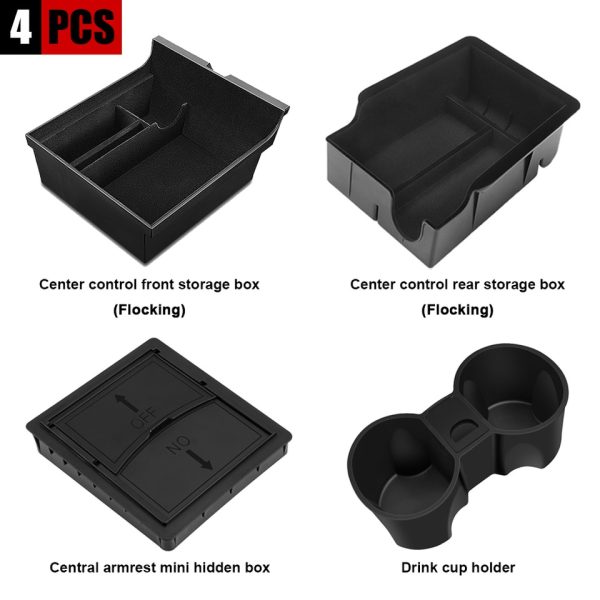 For Tesla Model 3 Model Y Center Console Organizer for TESLA Car Model3modelY Armrest Hidden Storage Box Interior Accessories - Image 5