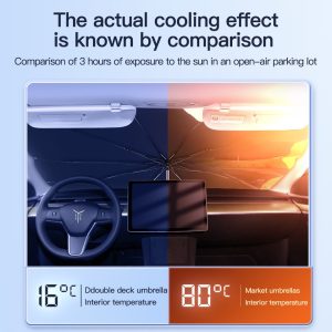 For Tesla Model 3 Model Y Car Windshled Front Sunshades 360℃ Rotate Car UV Cover Sunshade 2022 Car Accessories Sun Visor