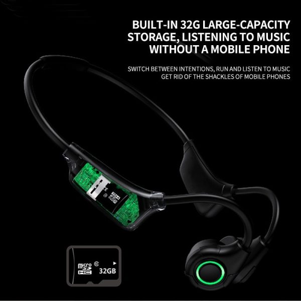 Newmine GE06 Upgraded New Bone Conduction Bluetooth Headset Waterproof Sweat Running Belt Memory Is Not in the Ear - Image 5
