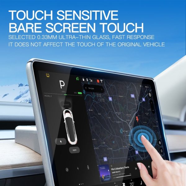 Tempered Glass Screen Protector For Tesla Model 3 Y Center Console Anti Glare HD Film Protection Screen Protecto Accessories - Image 4