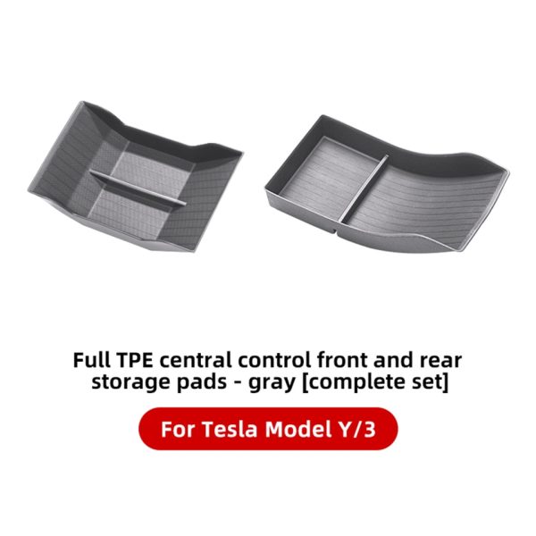 Full TPE Central Control Storage Box For Tesla Model 3 Model Y  Center Console Armrest Front Rear Organizer Storage Box Case - Image 7