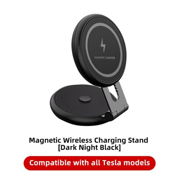 Hidden Magnetic Car Phone Holder For Tesla Model Y 3 Wireless Charger 360 Rotation Car Mobile Phone Stand Support For iPhone - Image 2