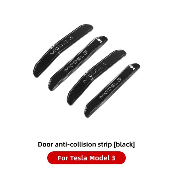 YZ For Tesla Model 3 Model Y Car Door Anti-collision Strip ABS Paint Body Anti Scratch Sticker Modification Accessories - Image 3