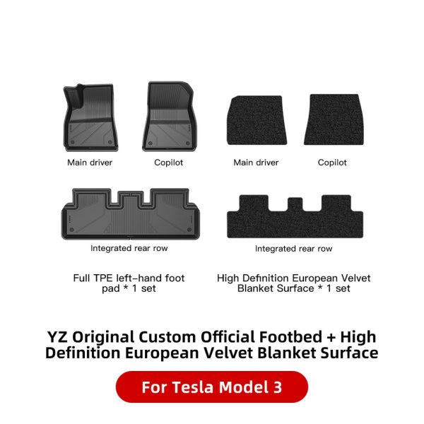 For Tesla Floor Mats Model 3 Y 2021-2023 Car Four Seasons Waterproof Non-slip Floor Mat NEW  TPE Special Car Accessories - Image 3