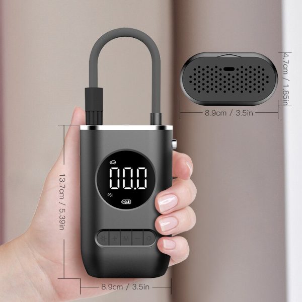 Car Air Pump Portable Mini Self Propelled Electric Tire Pump Air Pump Handheld Wireless Digital Display Charging Pump - Image 6