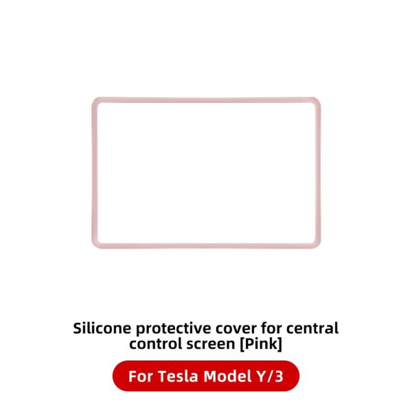 For Tesla 2021-2023Model 3 Y Silicone Protective Trim Cover Central Control Navigation Screen Protector Frame - Image 3