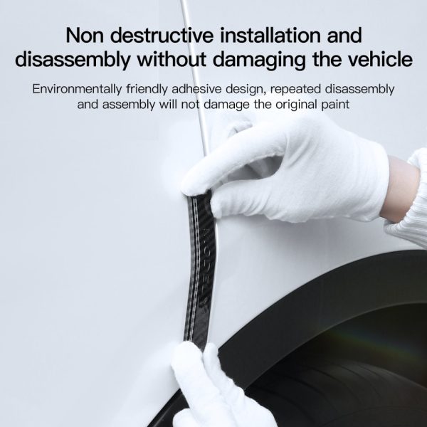 YZ For Tesla Model 3 Model Y Car Door Anti-collision Strip ABS Paint Body Anti Scratch Sticker Modification Accessories - Image 9